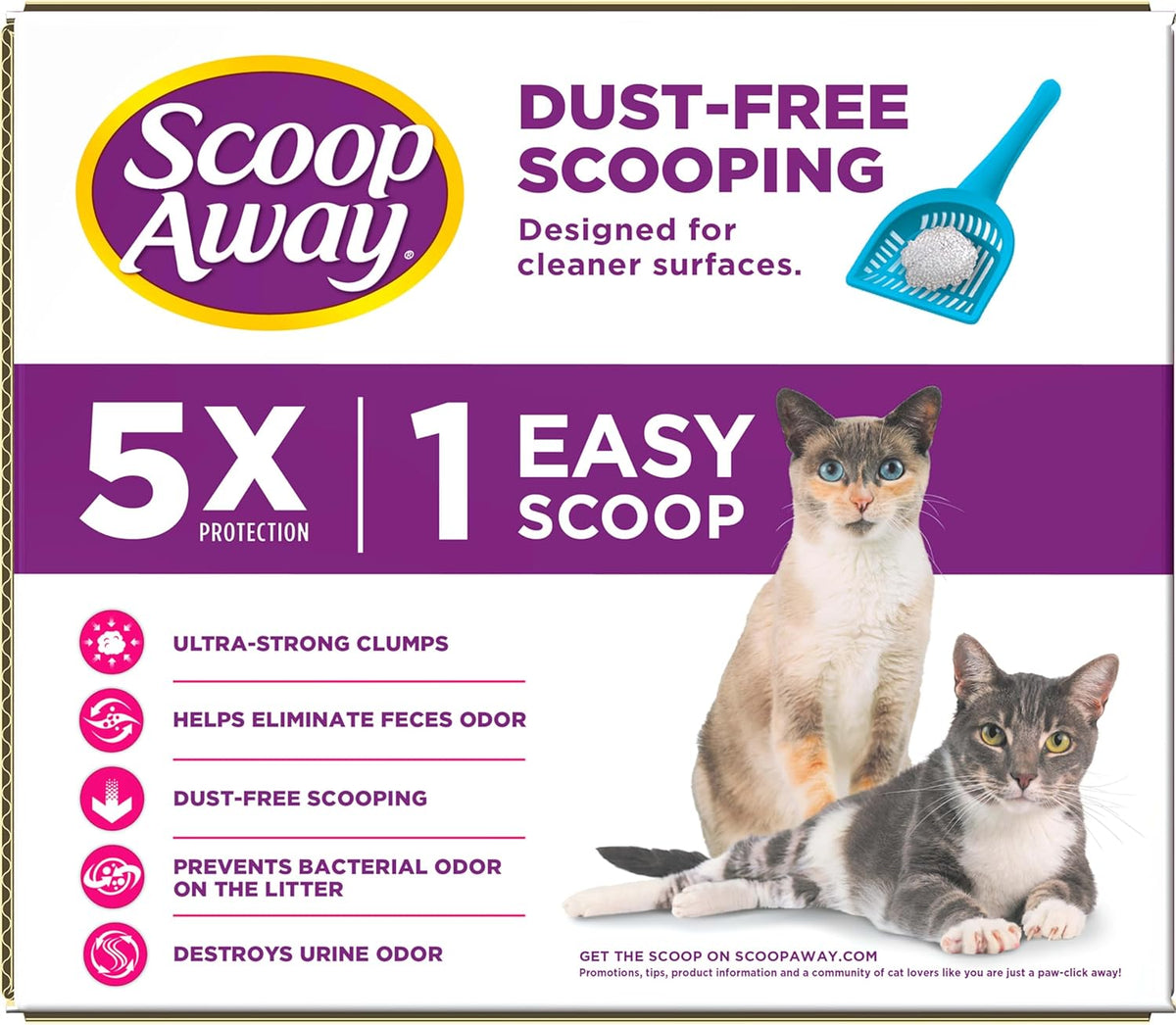 Scoop Away Advanced Multi-Cat Clumping Cat Litter, Meadow Fresh Scent, Pack of 2, 18.5 Pounds (Package May Vary) - Image 12