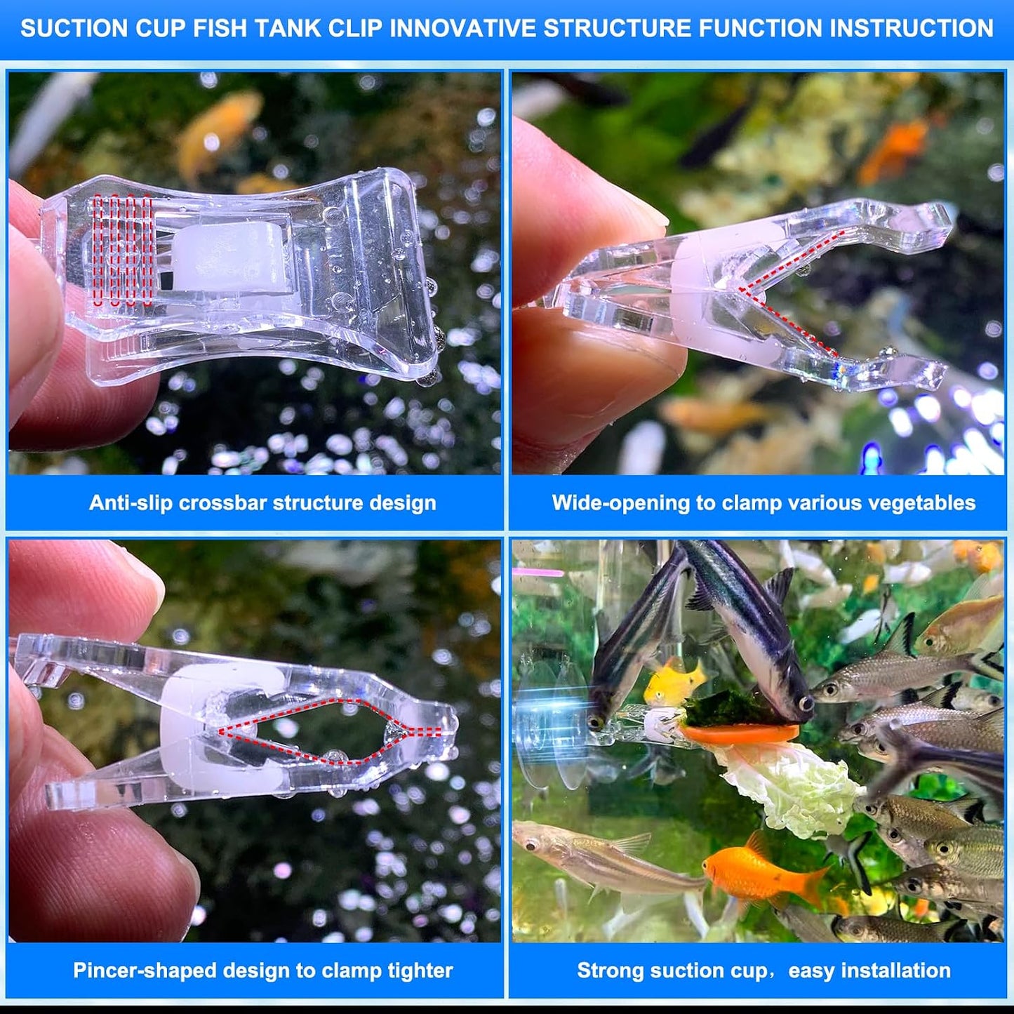 Close up of marine grade non toxic all plastic nori holder clip