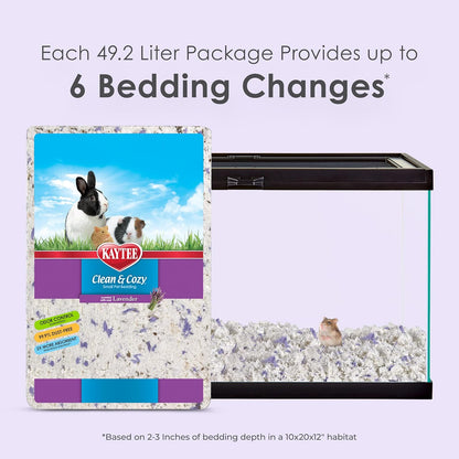 Kaytee small animal lavender scented bedding bag label detail
