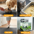 Durable black surface protector pad under pet cage