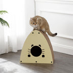 The Licker Store Koko cardboard cat house side view dual corrugated scratching surface