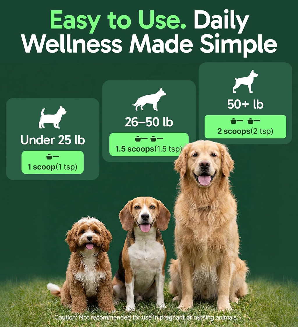 Turkey tail mushroom supplement for dogs weight dosage guide label