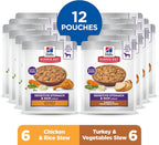 Hill's Science Diet Sensitive Stomach and Skin twelve pack wet dog food pouches back label ingredients
