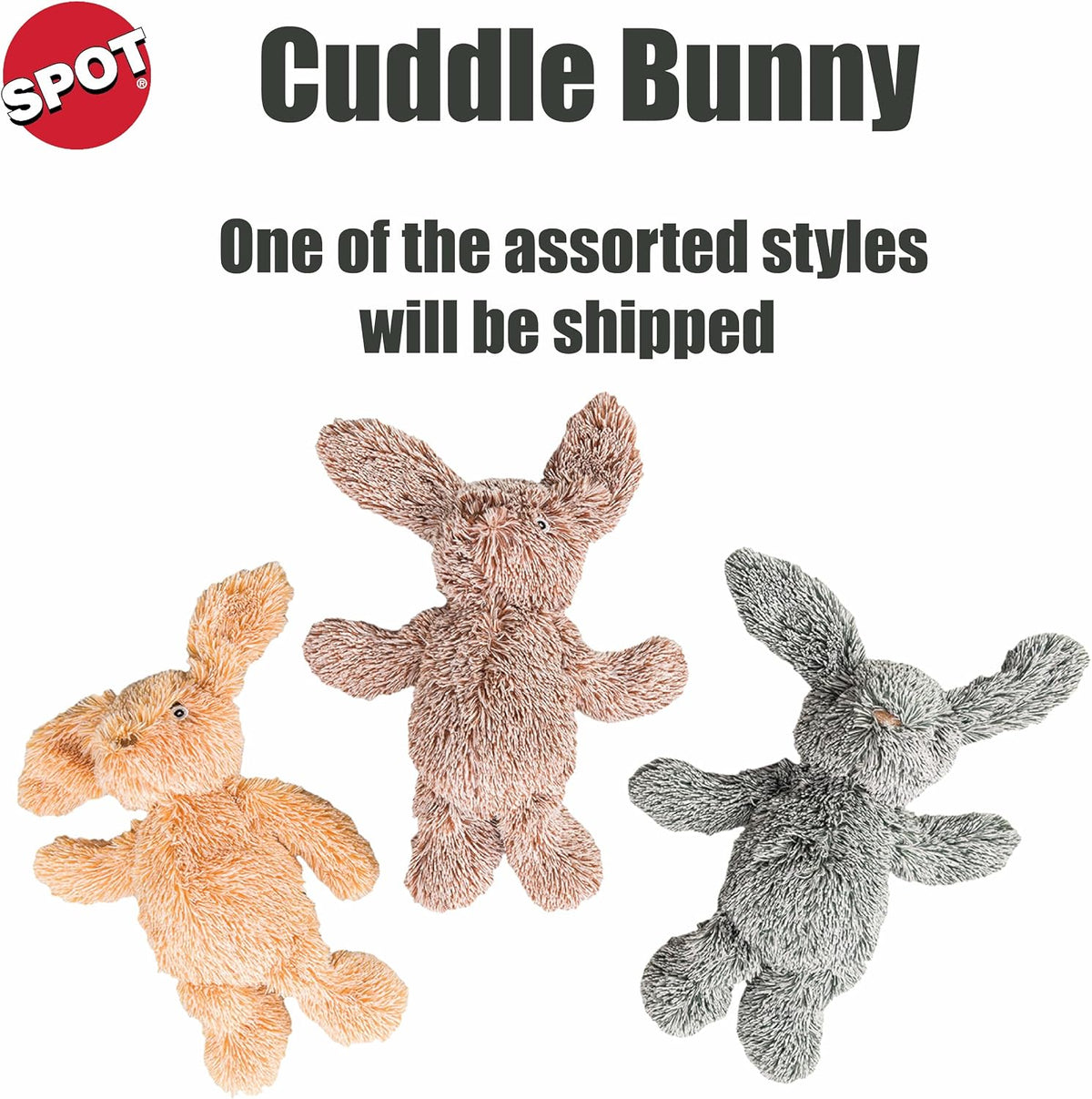 Close up of shaggy plush texture on Spot dog toy