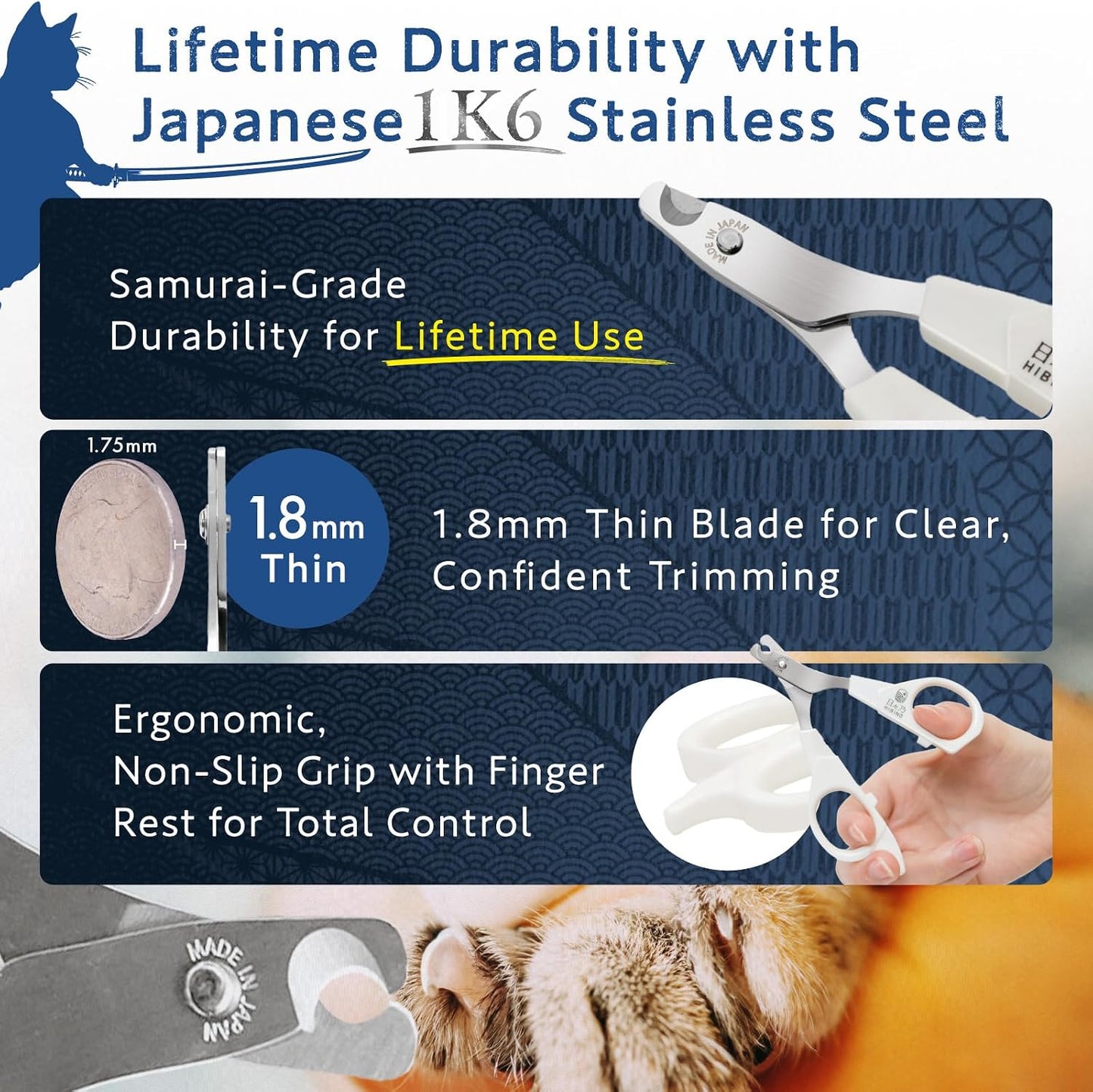 Ergonomic non slip grip handle detail on premium pet grooming scissors