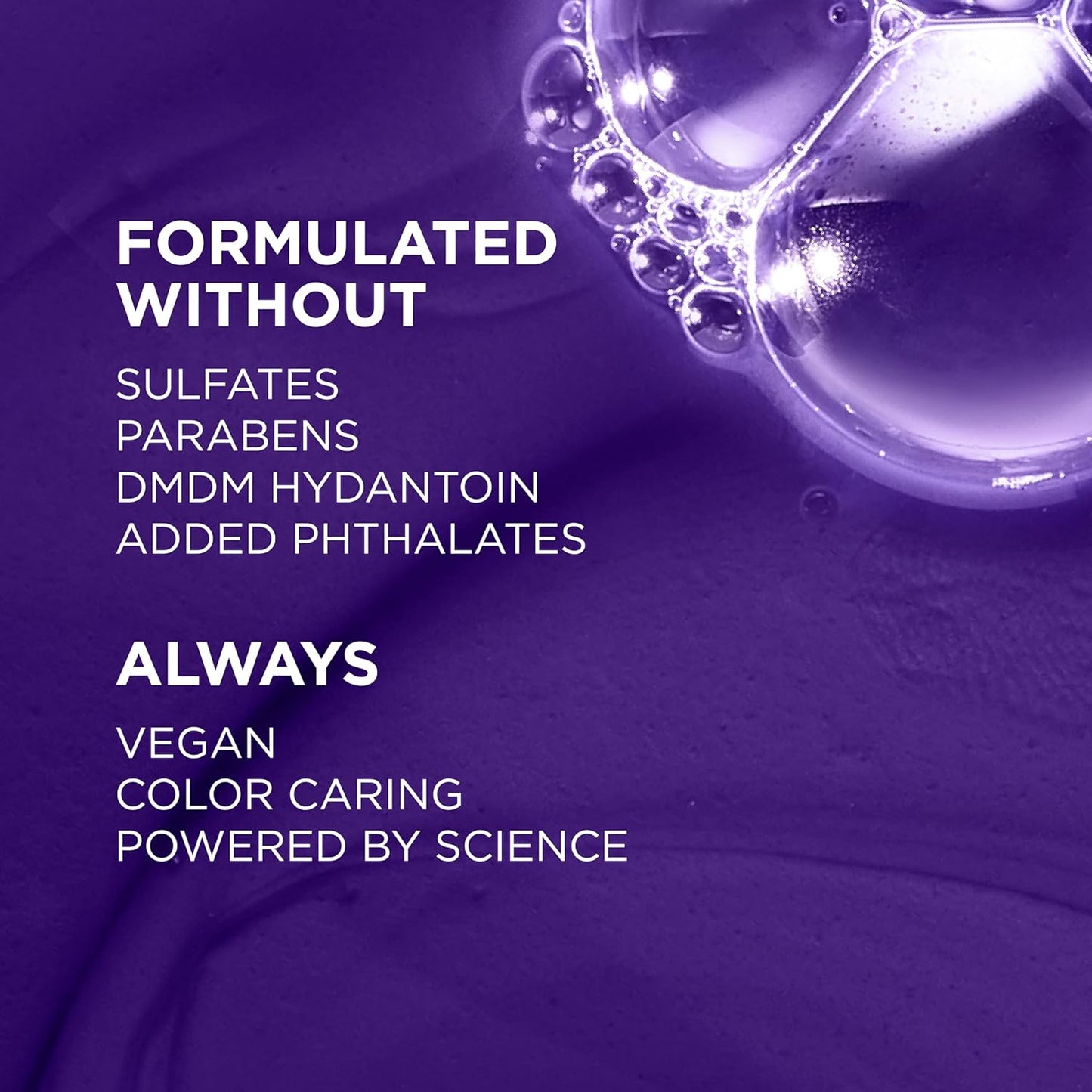 Top cap view of the imported purple toning conditioner for highlighted hair.