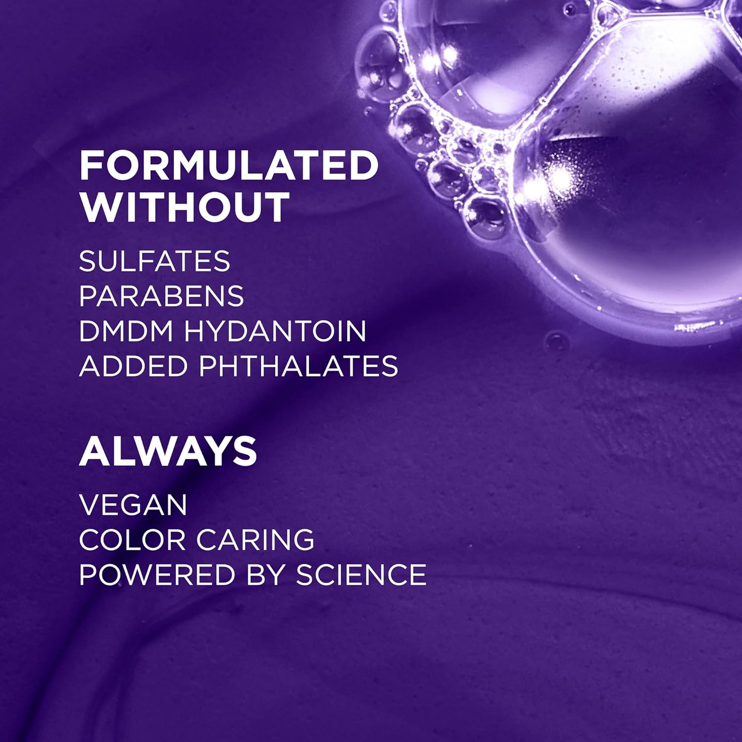 Top cap view of the imported purple toning conditioner for highlighted hair.