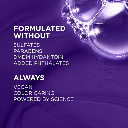 Top cap view of the imported purple toning conditioner for highlighted hair.