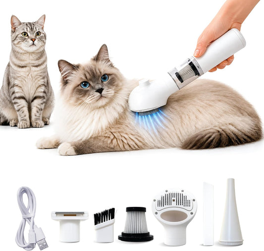 FurSo 5-in-1 Cordless Pet Grooming Vacuum Kit front view