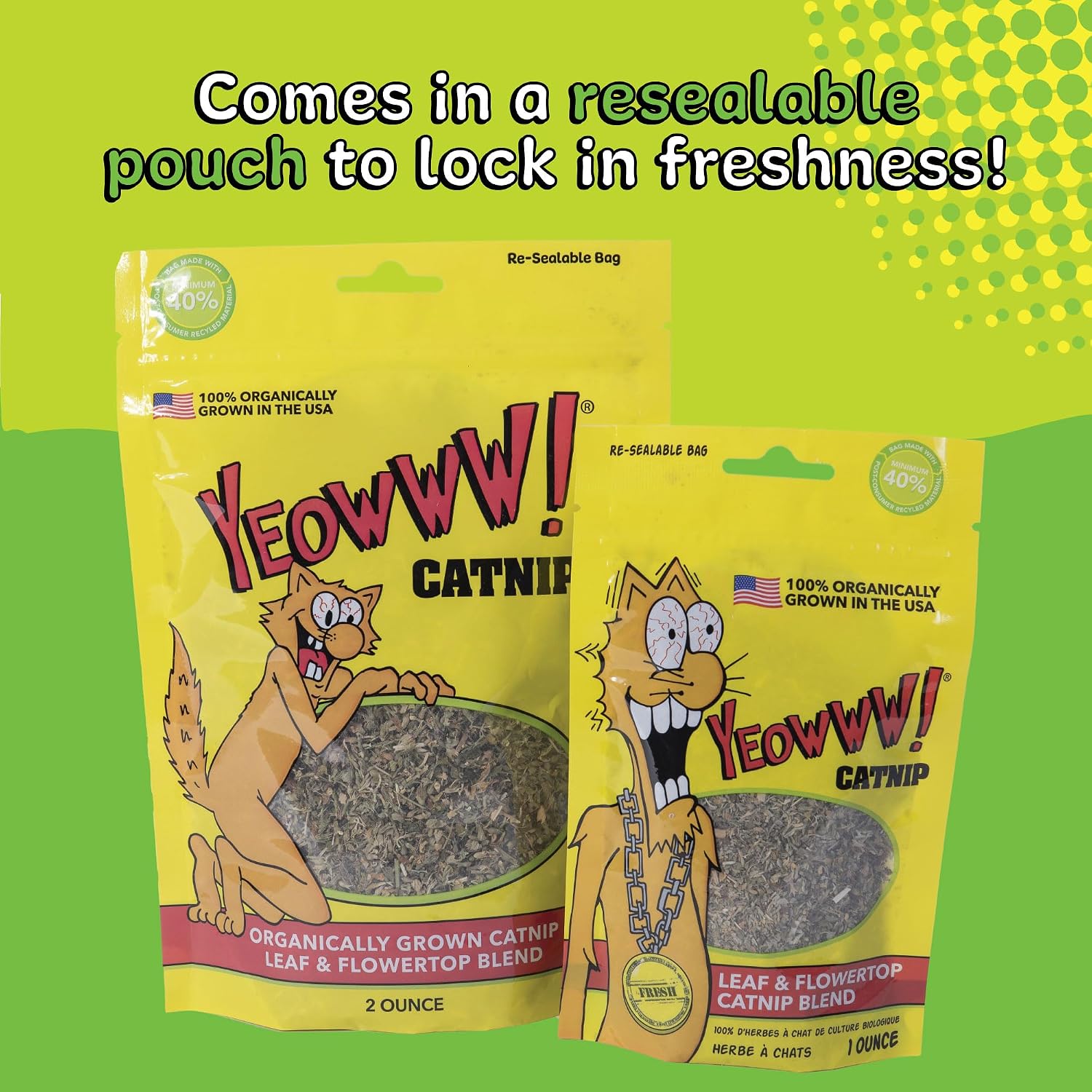 Premium natural catnip leaves sprinkled on a cat scratching post