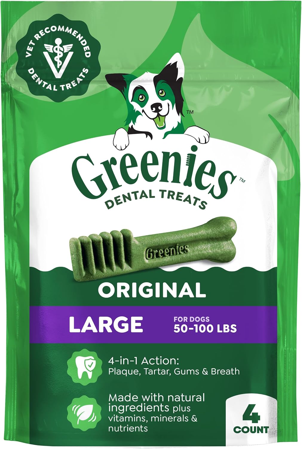 Greenies Veterinarian-Recommended Natural Dental Dog Treats, Large Size, Original Flavor, 36 oz. Pack, 24 Count - Image 14