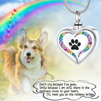 Stainless steel pet memorial locket for ashes
