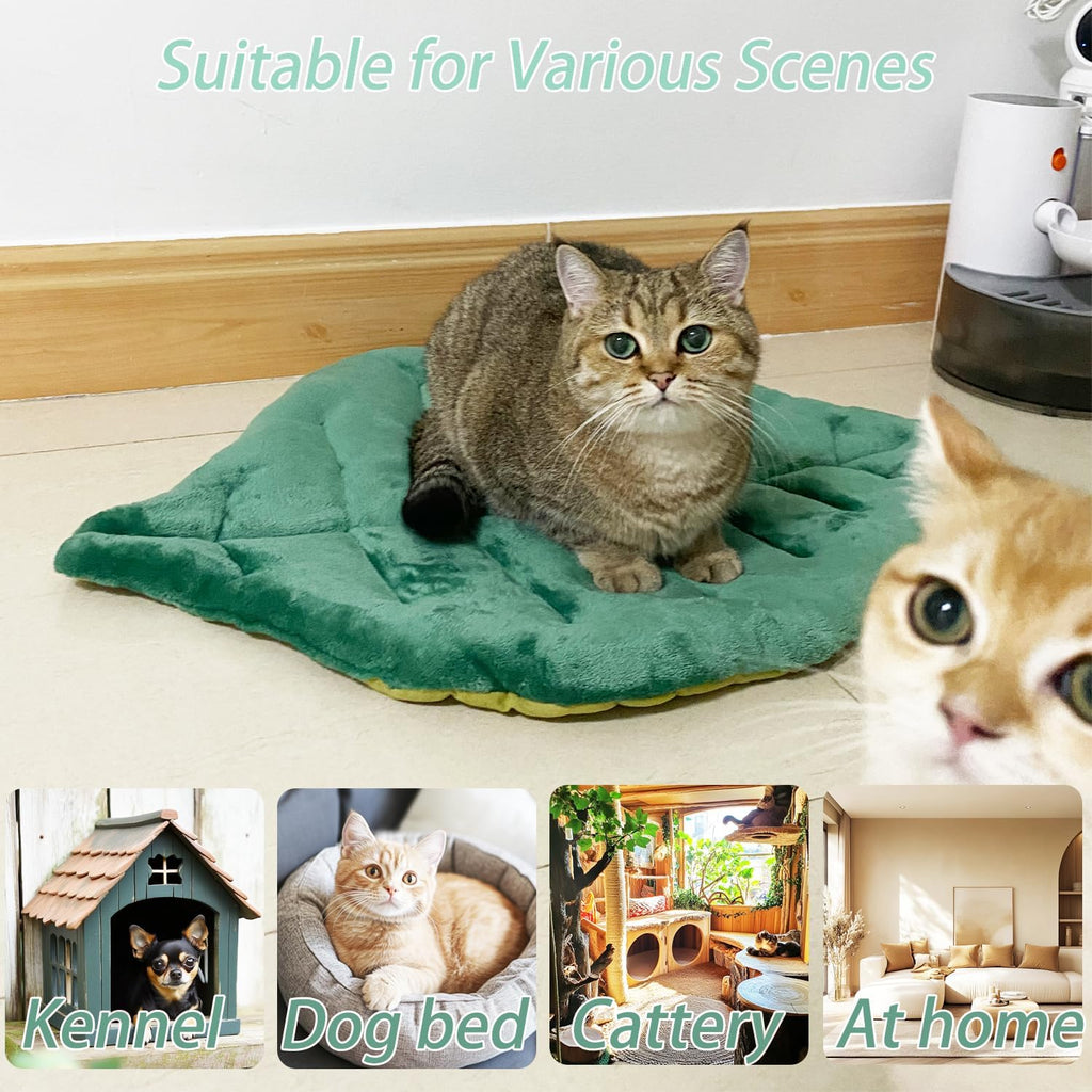 Romaneco pet mat showing the thick polyester fiber padding and stitching detail
