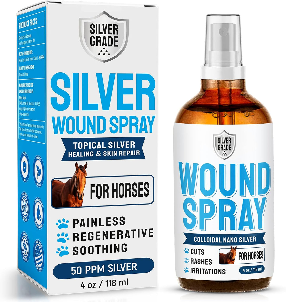 SILVER GRADE Dog Wound Care with Manuka Honey & Colloidal Silver for Scratches & Skin Irritations - Cat & Dog Hot Spot Treatment Gel Works as Honey Rapid Wound Repair for Horses - for All Pets - 2-Oz - Image 9