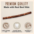 Cadet munchy beef hide sticks for adult pet oral hygiene