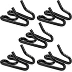 MOZETO stainless steel dog collar extra links front view displaying five pack black prong links