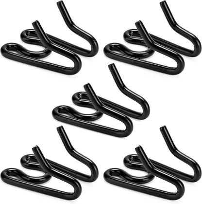 MOZETO stainless steel dog collar extra links front view displaying five pack black prong links