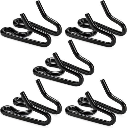 MOZETO stainless steel dog collar extra links front view displaying five pack black prong links