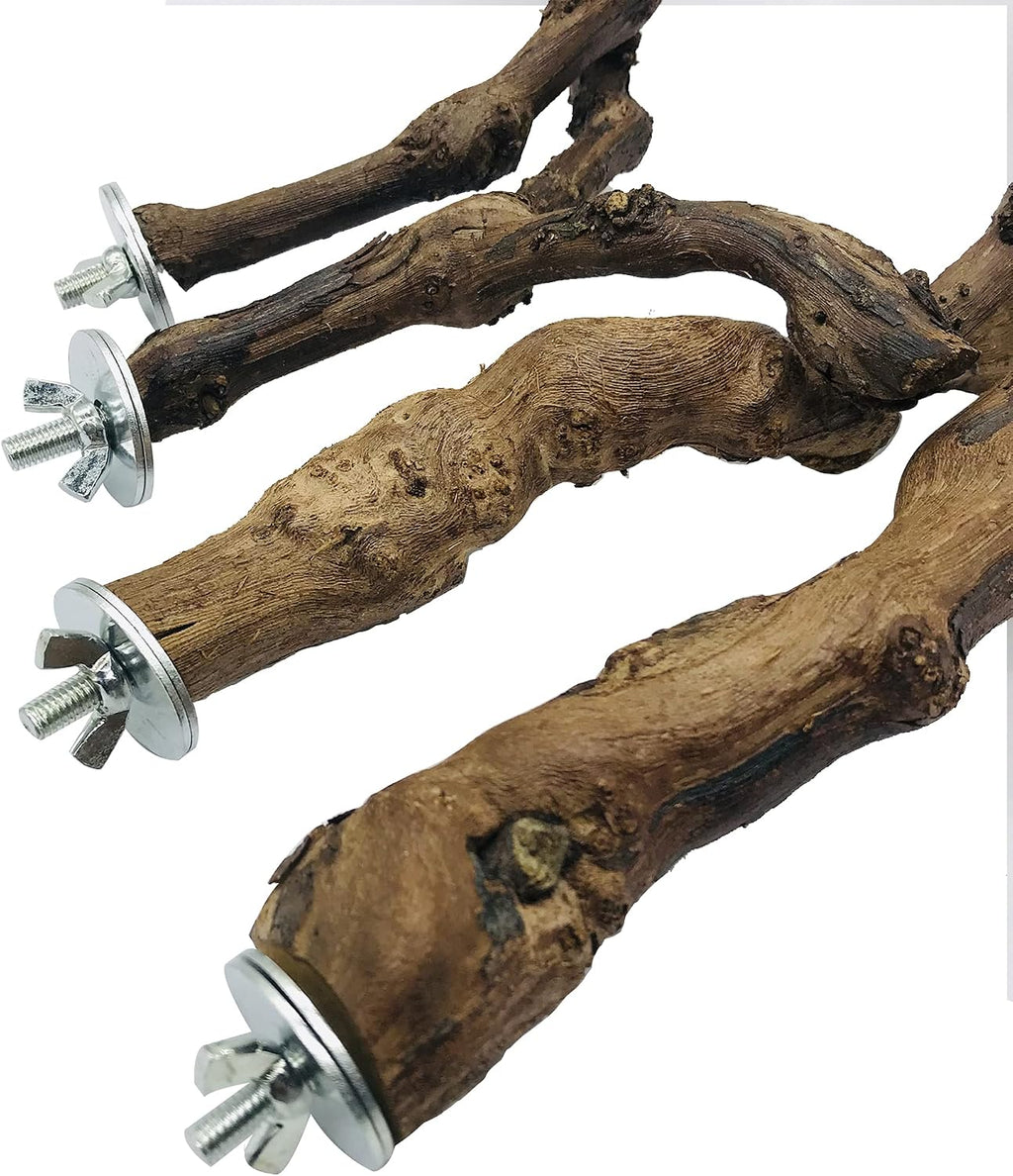 4PCS Bird Perch Natural Grape Stick Bird Standing Stick Grapevine - Image 4