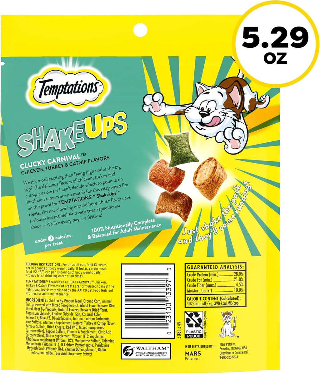 Temptations ShakeUps Crunchy Cat Treats, Clucky Carnival, 5.29 oz - Image 9