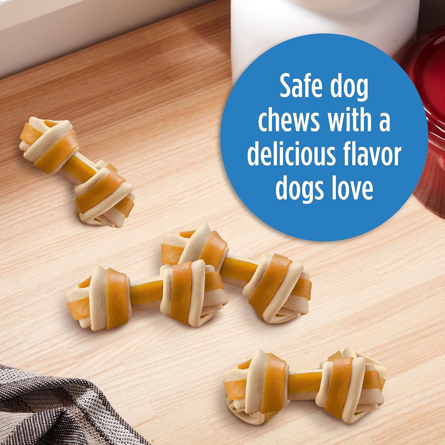 Milk-Bone digestible plastic free dog dental treats close up