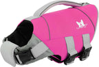 Secure underbelly strap system of the premium canine personal flotation device.