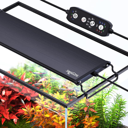 SEAOURA 24/7 Mode Led Aquarium Light for Plants Growth-Full Spectrum Fish Tank Light with Timer, Auto On/Off, 7 Colors, Adjustable Brightness, for 12 to 18 Inch Freshwater Tank - Image 9