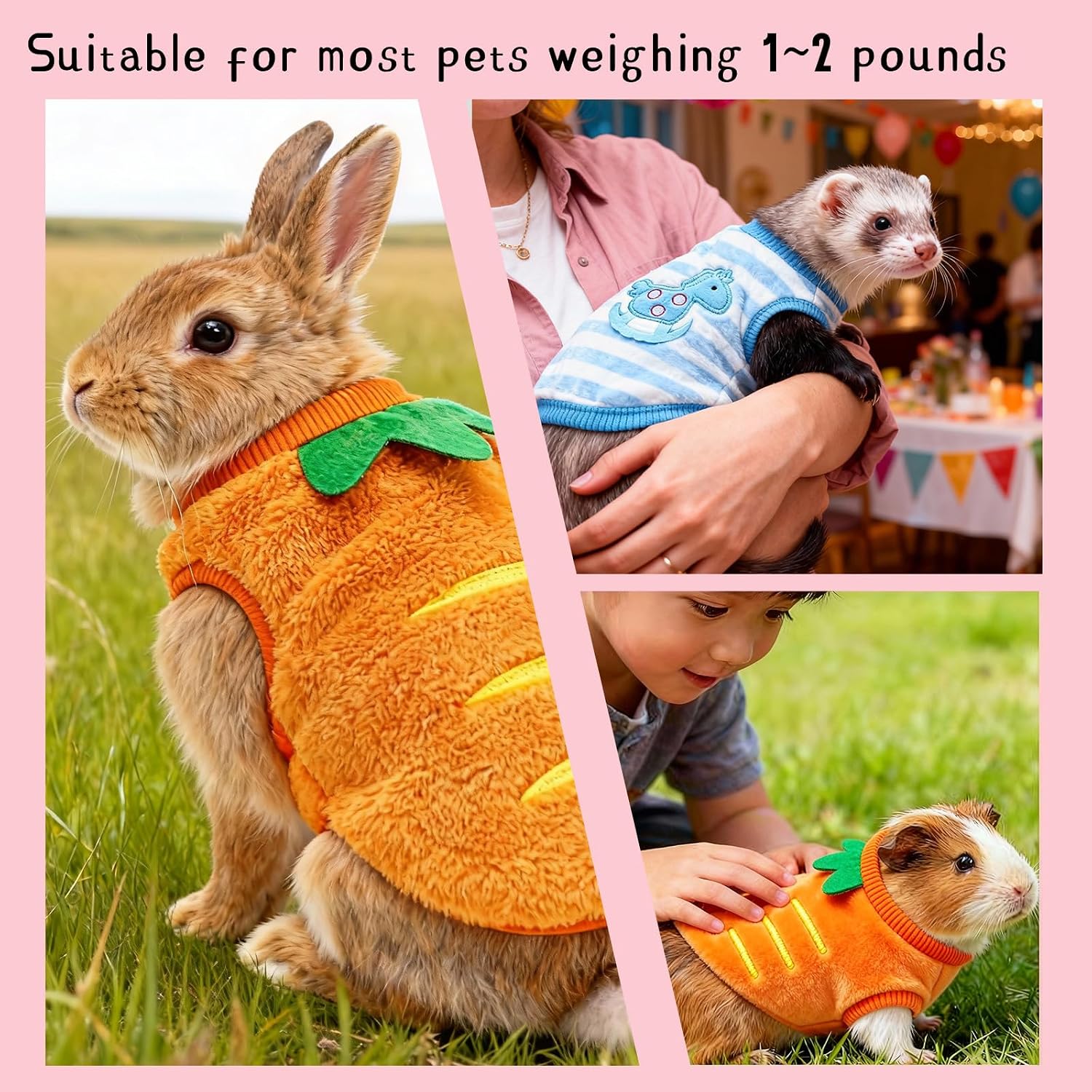 Extra extra small size bunny winter clothing outfit collection