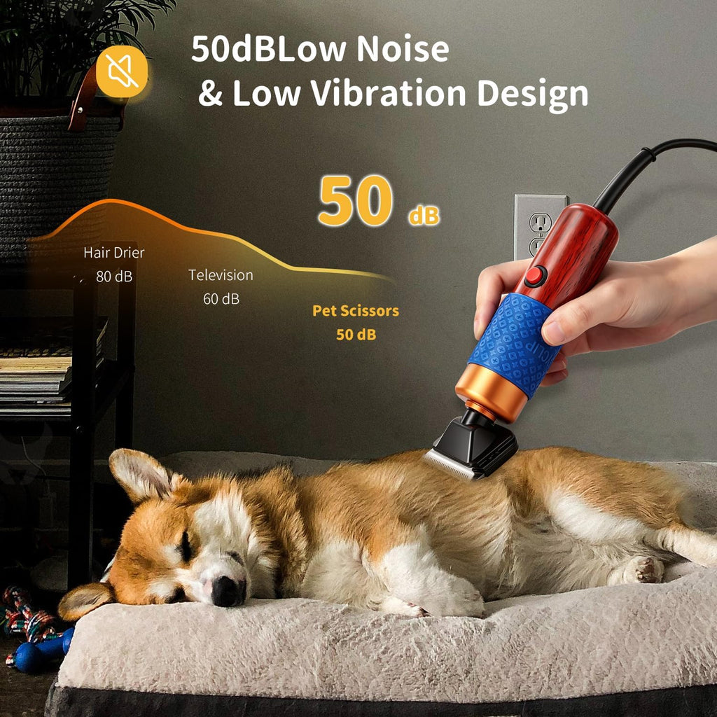 Titanium stainless steel and zirconia ceramic blades on CGOLDENWALL animal trimmer