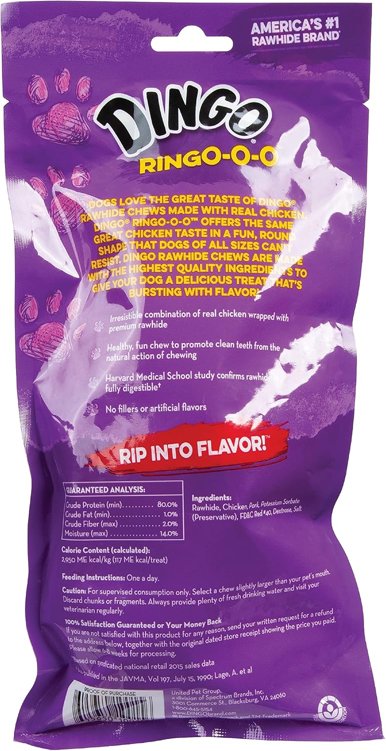 Premium rawhide dental treats for all dog sizes five count pack