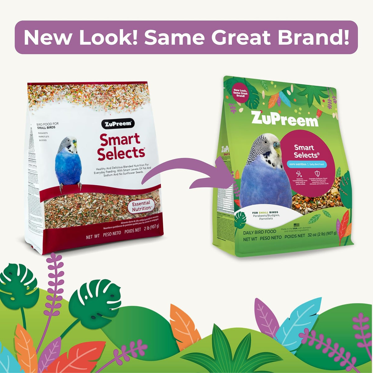 ZuPreem Smart Selects Parakeet & Budgie Food, Seed Blend, Small, 2 lb - Image 3