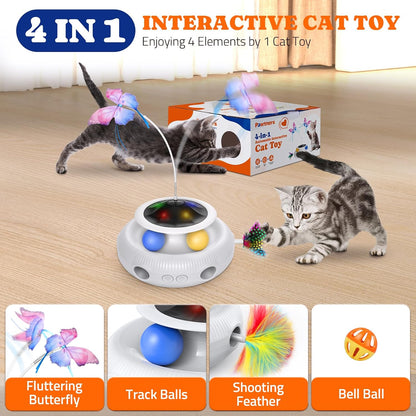 Pawtners four in one cat toy package containing the USB Type-C charging cable
