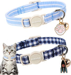 LIONET PAWS 2 Pack Breakaway Summer Cat Collars, Cute Soft Cotton Blue Beach Themed Kitten Collars with Bell for Boy Girl Cats - Image 9