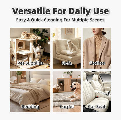 Reusable electrostatic magic brush glove removing cat hair from car seats