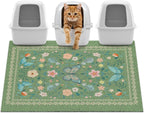 Unicorn Catcher Cat Litter Mat 24" x 15" Non-Slip Litter Box Mat Washable Litter Catcher Mat for Litter Box Indoor Food Mat Supplies Essentials, DarkSeaGreen - Image 11