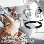 Complete pet cremation jewelry kit including filling funnel tools and black storage bag