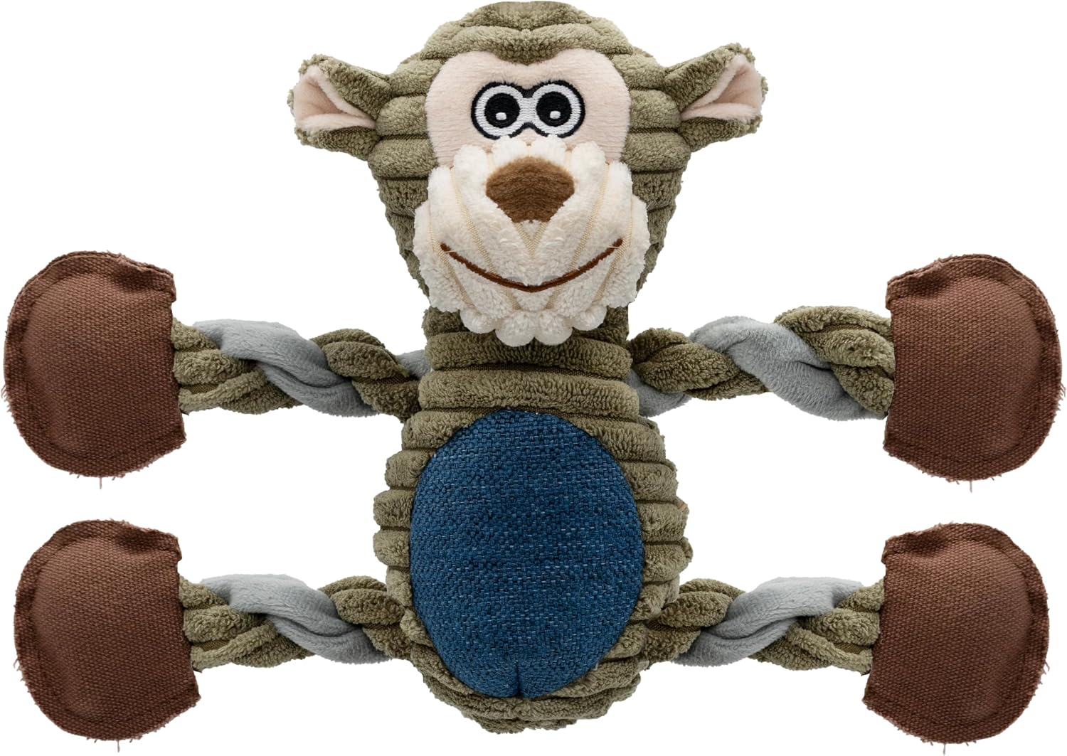 BUYPOW Funny Plush Dog Chew Toys, Squeaky Dog Toys, Interactive Tug of War Puppy Toys, Stuffed Dog Toys for Small, Medium and Large Dogs - Monkey - Image 9