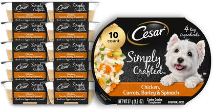 Cesar Simply Crafted Adult Wet Dog Food Toppers for Dry Food, Chicken, 1.3 oz Tubs, 24 Count - Image 15