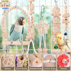 Uyoupet multi-textured parrot toys with bells