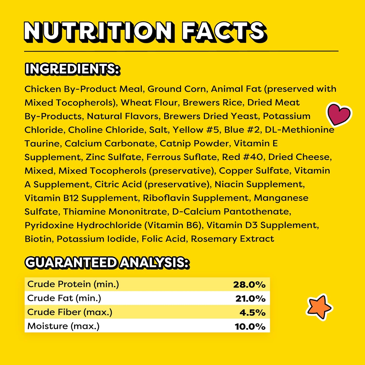 Temptations MixUps catnip flavor crunchy pet treats nutrition details