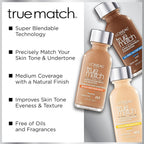 L'Oreal Paris Makeup True Match liquid foundation fluid ounce size bottle