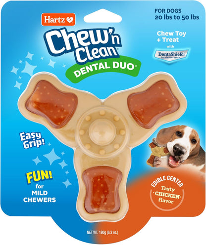 Hartz Chew 'n Clean Chew Toy and Treat in One Chicken Flavored Tri-Point Dog Toy, Small - Image 9