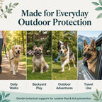 Waterproof flea and tick collar for active dogs