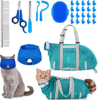 Kritkin cat restraint bag package contents spread out for easy viewing.