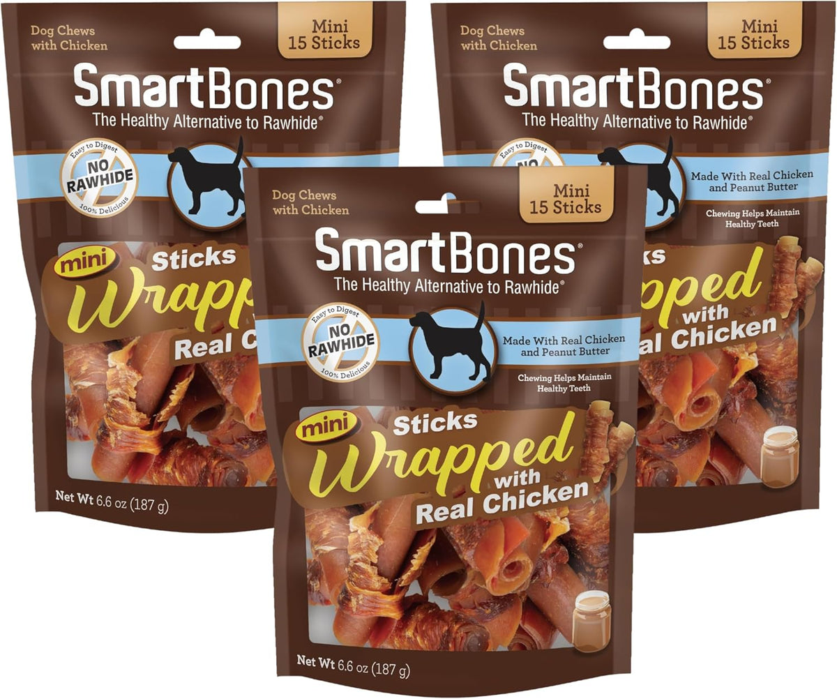 SmartBones Chicken-Wrapped Sticks, Treat Your Dog to a Rawhide-Free Chew Made with Real Chicken and Peanut Butter, 7 Ounce (Pack of 2) - Image 12