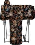 Harrison Howard Sturdy Waterproof Western Saddle Cover with Stylish Prints that Stand Out Keep Your Saddle in Pristine Condition Perfect for Showing or Riding Events-Tribal Vibe - Image 10