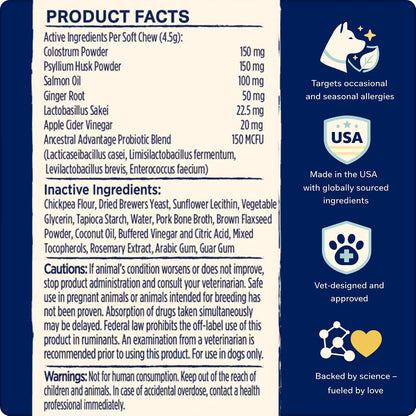 BetterWild pet allergy and immune support soft chews packaging.