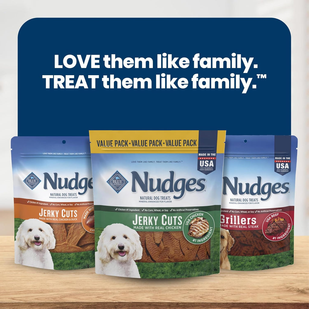 Blue Buffalo Nudges Chicken Jerky Cuts Natural Dog Treats, Tender & Meaty Dog Snacks, Healthy Reward or Training Treat, Made in the USA with Real Chicken, No Artificial Preservatives, 36 oz. - Image 9