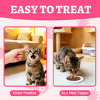 Side view of Just Try dual flavor cat grass and cranberry wellness rewards for picky eating indoor cats.