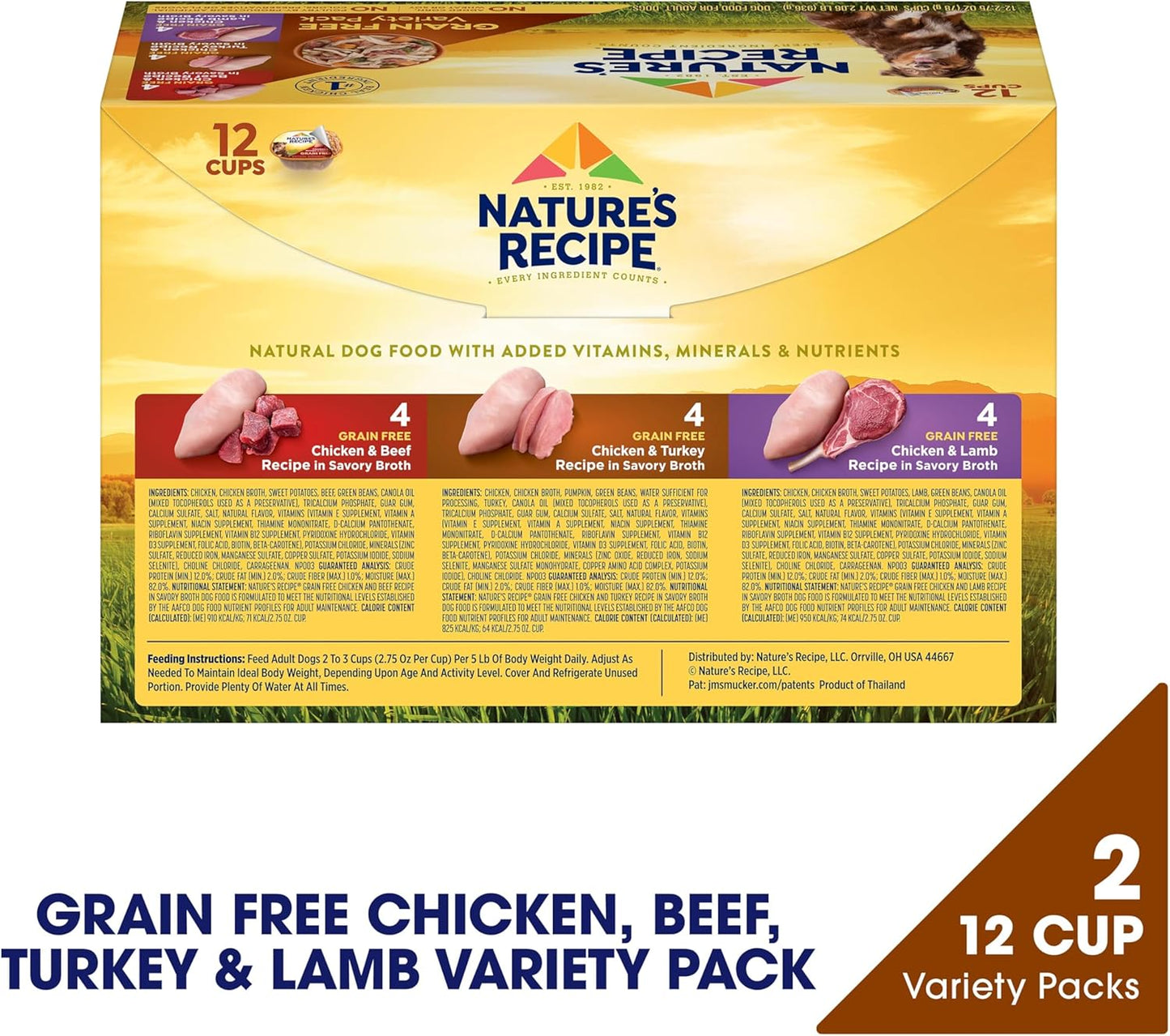 Nature's Recipe premium wet dog food variety pack for adult dogs.